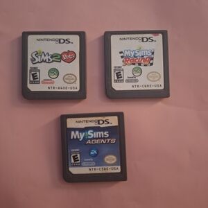 Nintendo DS Game Bundle – MySims Agents, MySims Racing & Sims 2 Pets